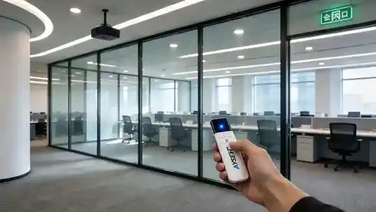 AYSENT PDLC smart glass switching from transparent to frosted